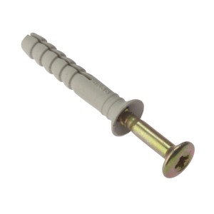 Yellow Zinc Pass. Hammer Fixing M6 x 30mm Pk10