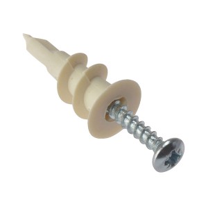 Zinc Alloy Cavity Wall Anchor Blister 4.5x35mm Screw Pk10