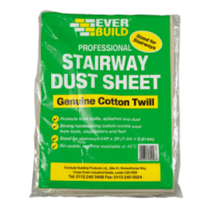 Everbuild Stairway Cotton Dust Sheet 24ft x 3ft
