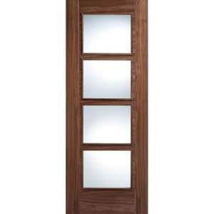 Walnut Vancouver 4 Light Clear Glazed FD30 2040X726X44mm