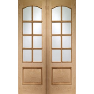 Oak Park Lane Pair with Clear Glass 1981x1168x40mm
