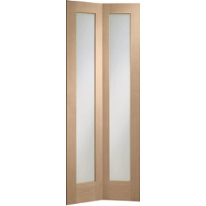Pattern 10 Oak Bi-Fold with Clear Glass 1981x686x35mm