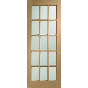 SA77 Oak With Clear Bevelled Glass 1981x686x35mm