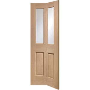 Malton Oak Bi-Fold with Clear Glass 1981x379.5x35mm
