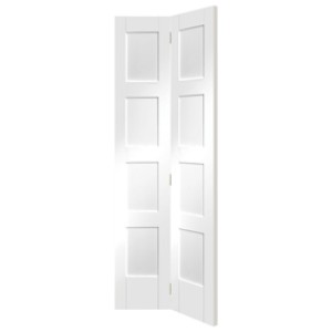 Shaker White Primed 4 Panel Bi-Fold 1936x380x35mm