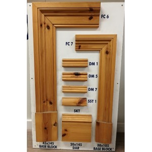 Bevelled Baseblock 38x105mm Unsorted Pine