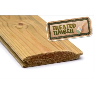 Treated Redwood T&G Logroll 19x120mm