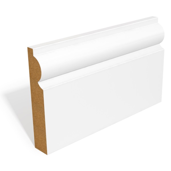 Primed MDF Torus 14.5x94mm Skirting 5490mm SAM09 