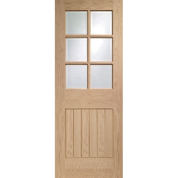 Suffolk Oak with Clear Bev. Glass 1981x762x35mm