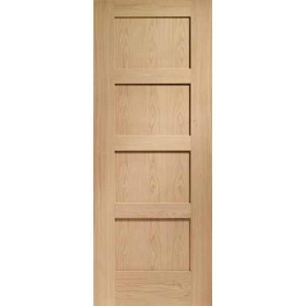 Shaker Oak 4 Panel Fire Door 1981x838x44mm