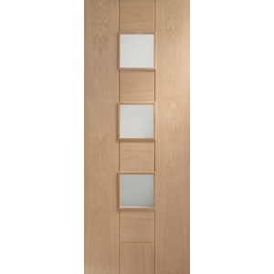 Messina Oak with Clear Glass 1981x762x35mm