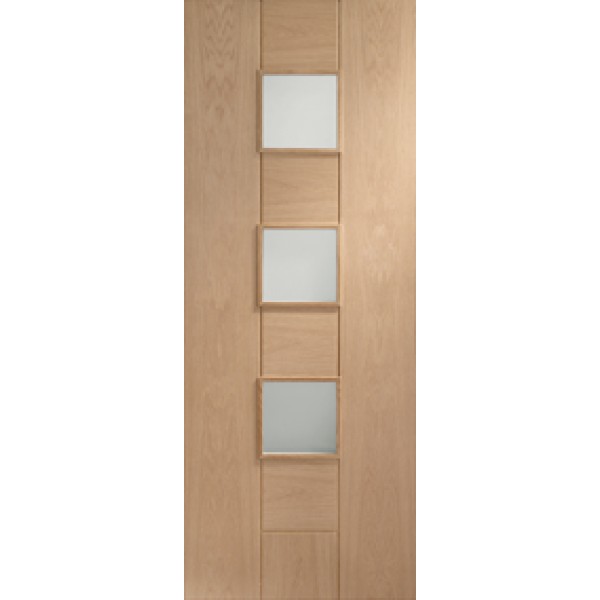 Messina Oak with Clear Glass 1981x762x35mm