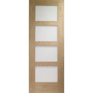 Shaker Oak with Clear Glass 1981x610x35mm