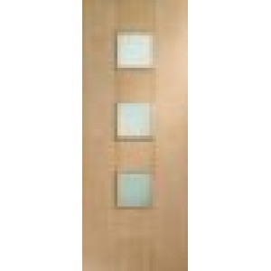 Messina Oak with Obscure Glass 1981x610x35mm