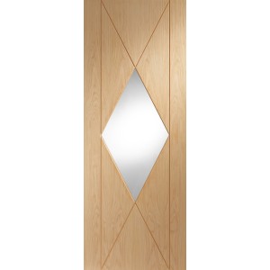 Sassari Oak with Clear Glass 1981x686x35mm