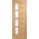 Oak Vancouver Offset 4 Light Clear Glazed Door