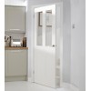 Composite Textured 2 Panel 2 Light Clear Glazed Door 78