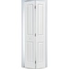 Composite Textured 4 Panel White Square Top Bi-Fold Door 78