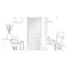 Composite Textured 6 Panel Door 78
