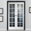 Composite 10 Light Clear Glazed Door Pair 78