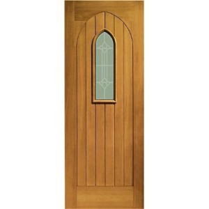 Oak Westminster Timber Doorset with Decorative Glass...
