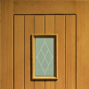 Oak Chancery with Decorative Glass 1981x838x44mm