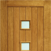Oak Siena Timber Doorset with Obscure Glass 1981x838x44mm
