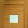 Oak Turin Timber Doorset with Obscure Glass 1981x838x44mm