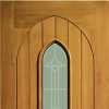 Oak Westminster Timber Doorset with Decorative Glass...