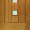 Oak Siena Timber Doorset with Obscure Glass 1981x838x44mm