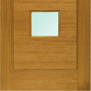 Oak Turin Timber Doorset with Obscure Glass 1981x838x44mm