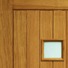 Oak Siena Timber Doorset with Obscure Glass 1981x838x44mm