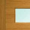Oak Turin Timber Doorset with Obscure Glass 1981x838x44mm