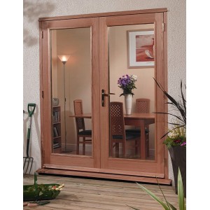 Hardwood La Porte French Doorset 4' Brass 1190x2074mm