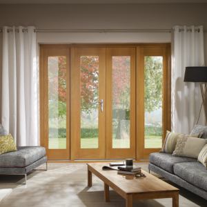 Oak La Porte French Doorset 4' Brass (SL) 1190x2074mm