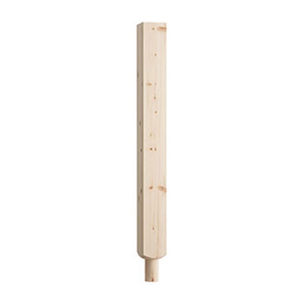 Benchmark Pine Patrice Spigot Newel Post 850x91x91mm