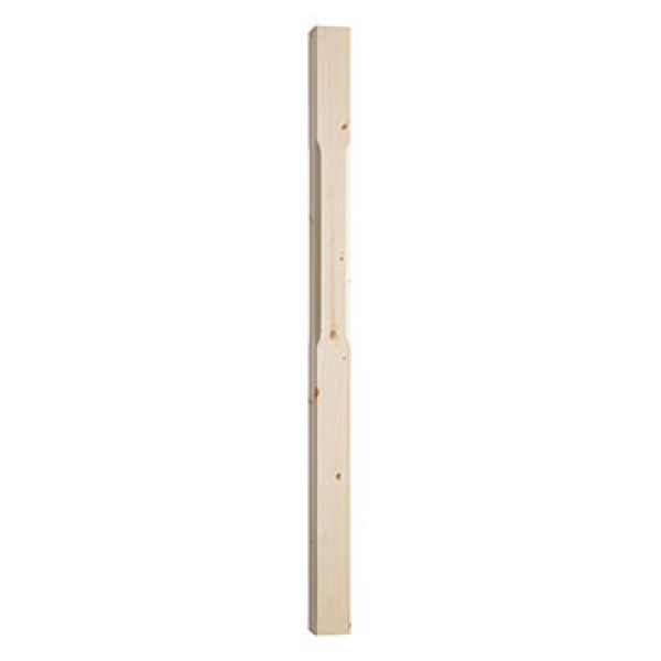 Benchmark Pine Stop Chamfered Newel Post 1500x91x91mm