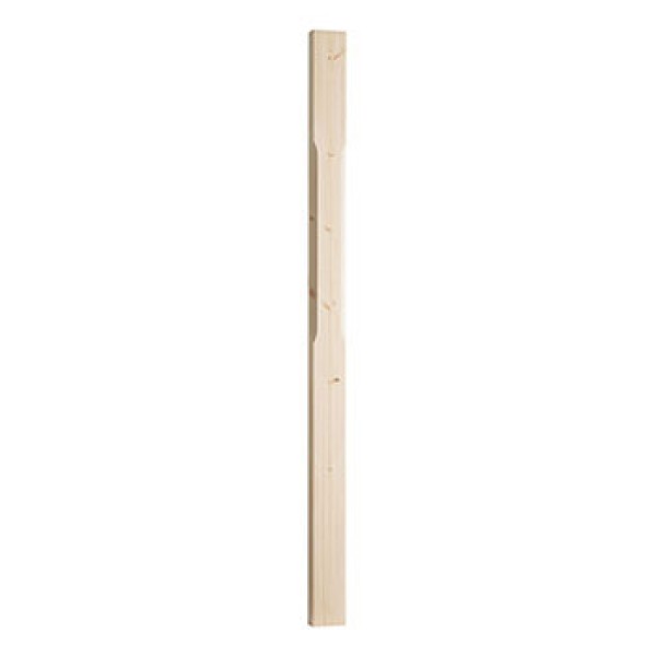 Benchmark Pine Half Stop Chamfered Newel Post 43x91x1500mm