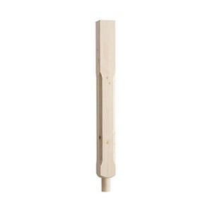 Benchmark Pine Stop Chamfered Spigot Newel Post 850x91x91mm