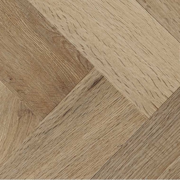 Raw Cotton Engineered European Oak Herringbone