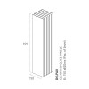 Clear Glass Decking Panel 820x150x8mm Pk 7