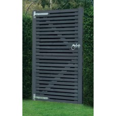 Anthracite Grey Double Slatted Gate 1800x900mm