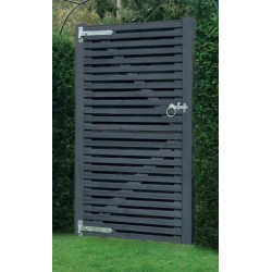 Anthracite Grey Double Slatted Gate 1800x900mm