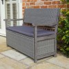 Alderley Rattan Storage Bench Grey