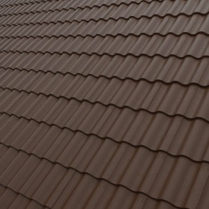 Round Top Concrete Roof Tile Brown
