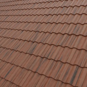 Round Top Concrete Roof Tile Rustic Red
