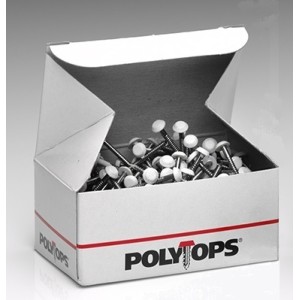 White Polytop Pins 30mm Box 250