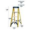 Werner Fibreglass Swingback Stepladder 4 Tread