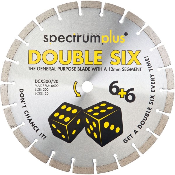 OX Spectrum Plus Double Six Diamond Blade - GP - 115/22.23mm