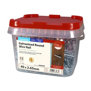 Galvanised Round Head Nails 100 x 4.50mm 2.5KG